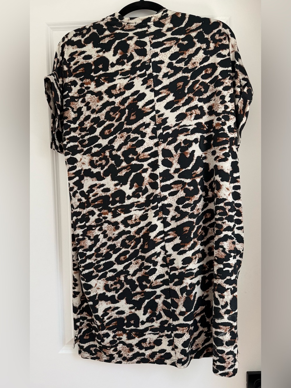 Cotton Emporium Leopard Print Tunic - Black, White & Brown